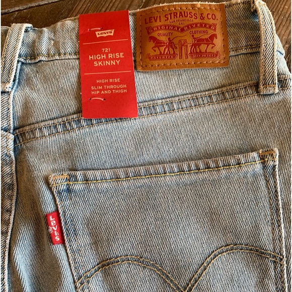 LEVIS 721 High Rise Skinny Jeans Size 28 - Picture 7 of 11
